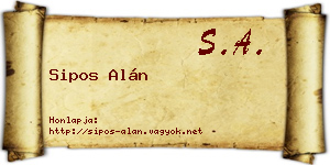Sipos Alán névjegykártya
